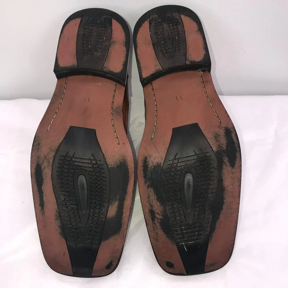 STACY ADAMS BROWN LEATHER DRESS‎ SHOES
